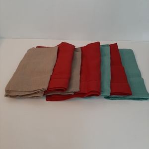 Lot of Various Sizes Colors 100% Linen Napkins